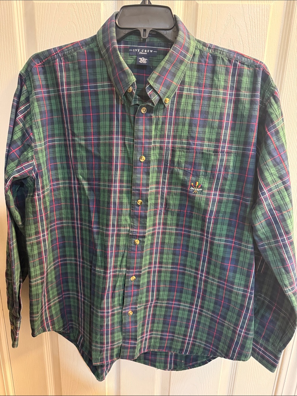Ivy Crew Green Plaid Button-Down Shirt